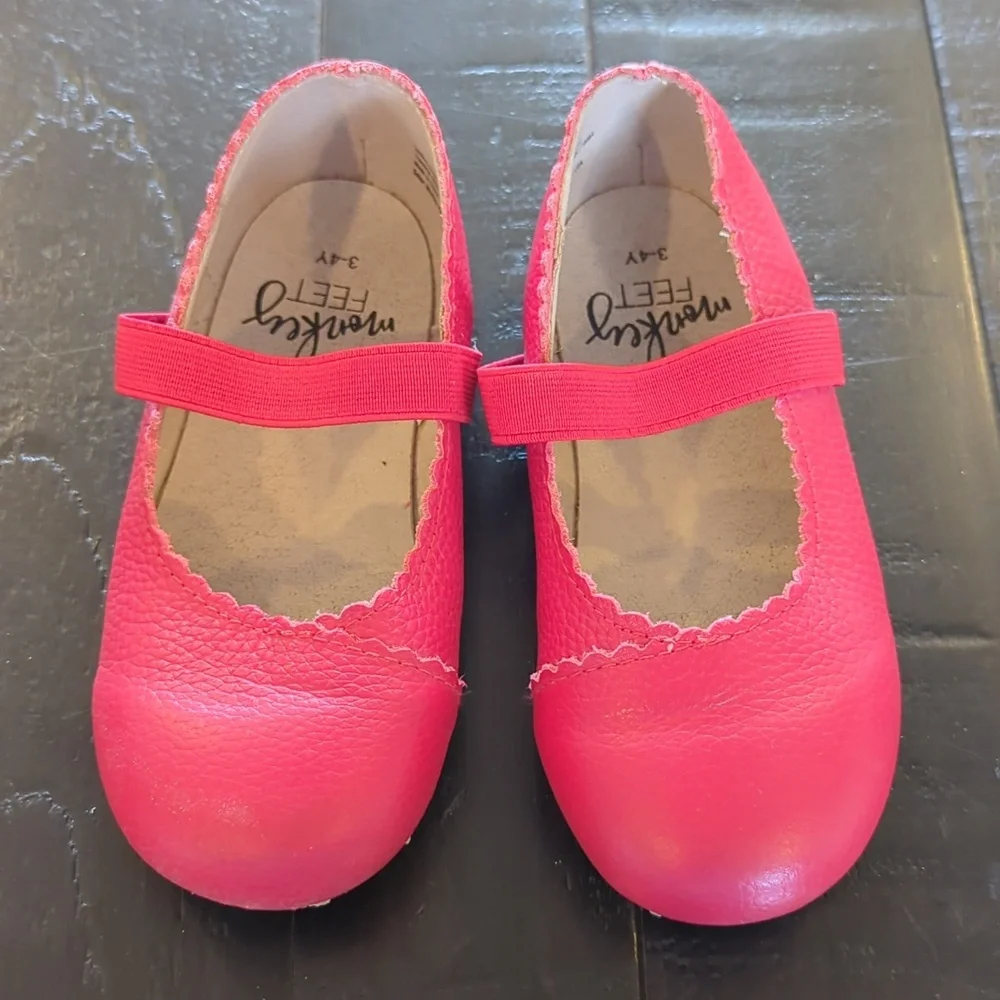 Red Leather Ballet Flats - Picture 2 of 4